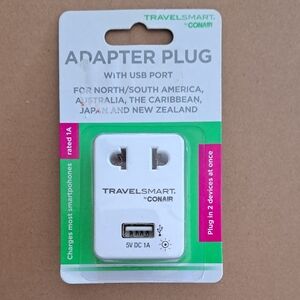 TravelSmart by Conair Adapter Plug with USB Port